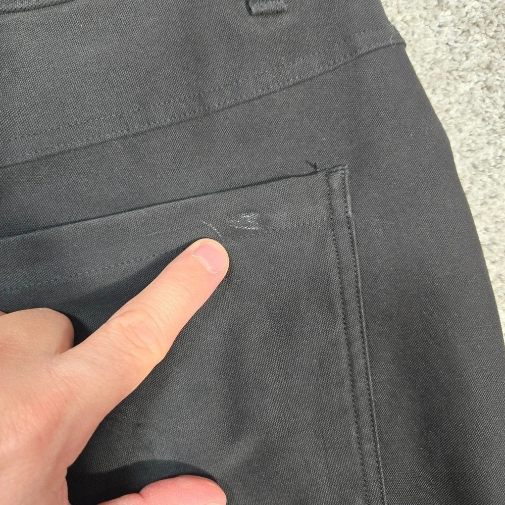 Lululemon Commission Pants Mens 34x33 Black Slim Chino Warpstreme Stretch